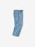 Wijde meisjesjeans met rafels aan de onderkant donkerblauw+gebleekt denim+grijs+stone - vertbaudet enfant 