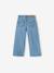 Wijde meisjesjeans met rafels aan de onderkant donkerblauw+gebleekt denim+grijs+stone - vertbaudet enfant 