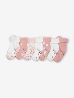 Baby-Set van 7 paar sokjes voor meisjesbaby's met kat.