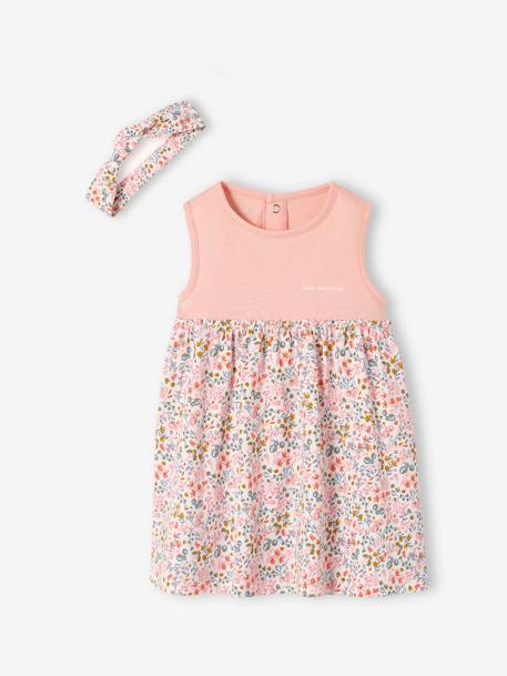 Bébé-Robe bébé naissance et bandeau assorti 