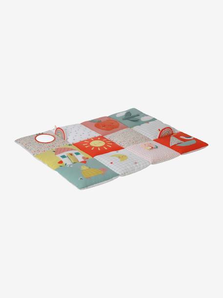 Tapis d'éveil moelleux et ludique blanc+bleu+rose+rouge - vertbaudet enfant 