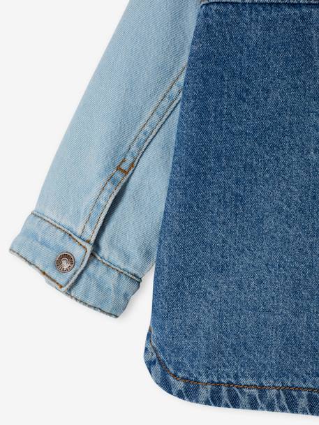 Veste en denim contrasté bébé stone - vertbaudet enfant 