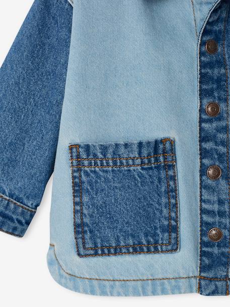 Veste en denim contrasté bébé stone - vertbaudet enfant 