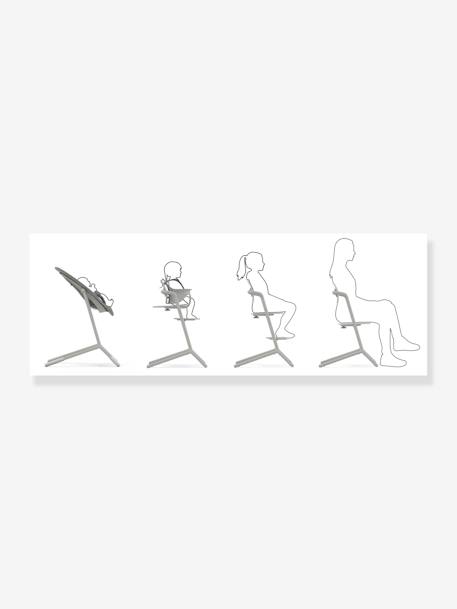 Set 4-en-1 chaise haute évolutive avec transat Cybex Lemo 2 bleu+gris+Sand white - vertbaudet enfant 