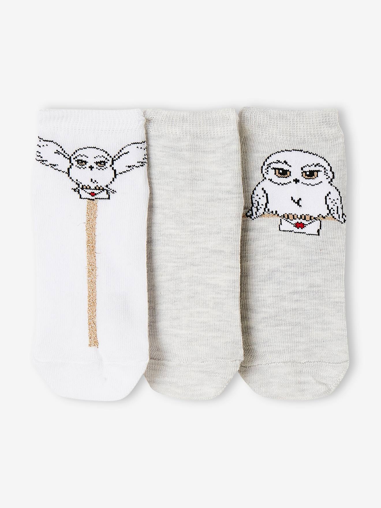 Set Van 3 Paar Halfhoge Harry Potter¨-sokken Gechineerd Lichtgrijs