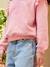 Wijde meisjesjeans met rafels aan de onderkant donkerblauw+gebleekt denim+grijs+stone - vertbaudet enfant 