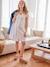 Robe de grossesse et d'allaitement gaze de coton blanc+caramel+sauge - vertbaudet enfant 