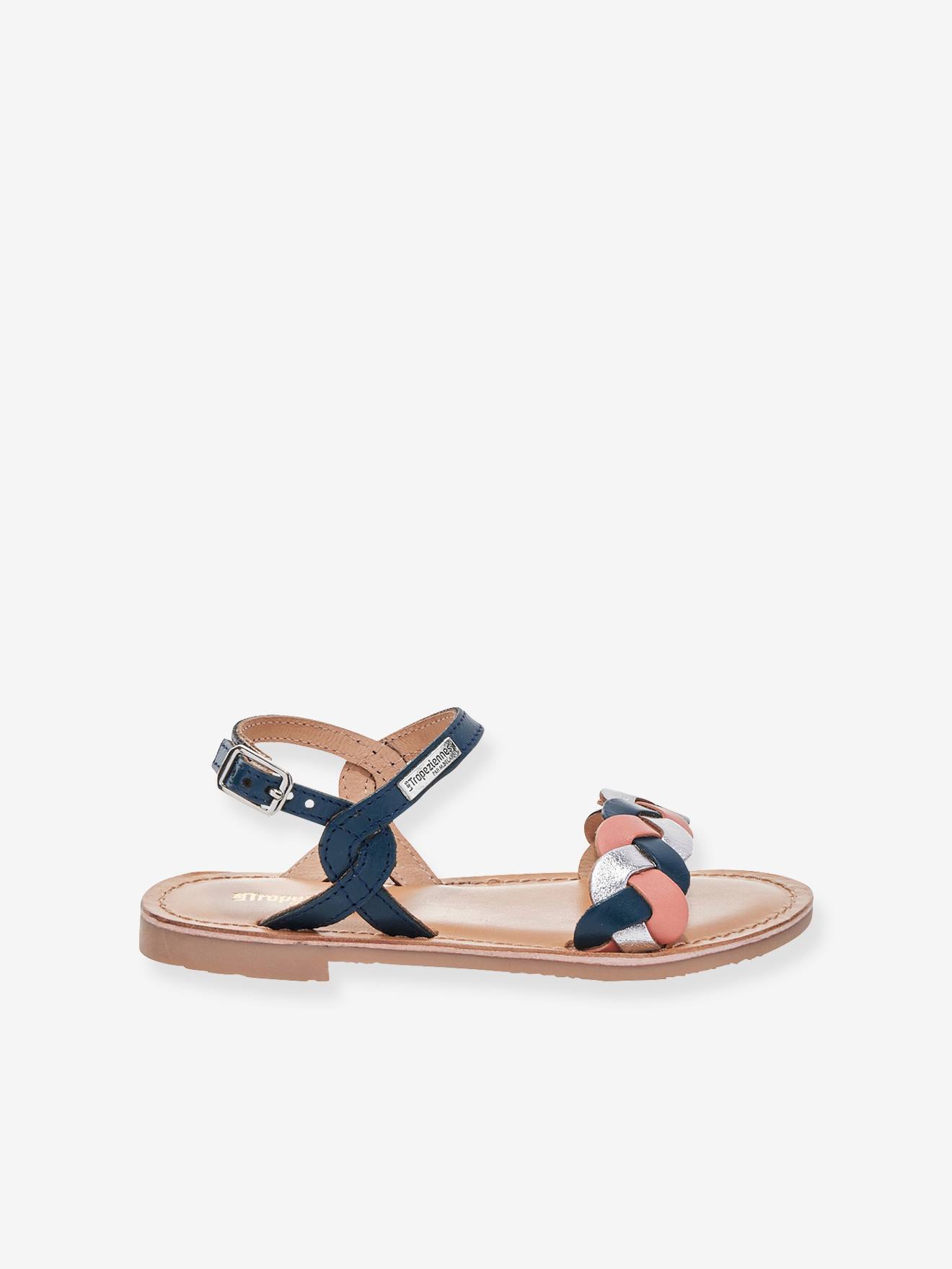 Leren Kindersandalen Bonbon Les Tropeziennes¨ Par M. Belarbi Blauw, Bedrukt