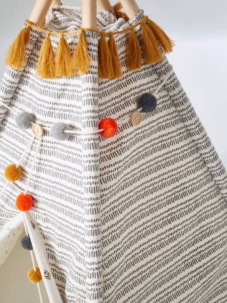 Dubbelzijdige tipi BEDRUKT WIT - vertbaudet enfant 