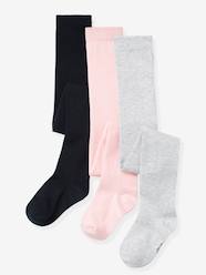 Sets van 3 panty's van jersey voor meisjes  - vertbaudet enfant 