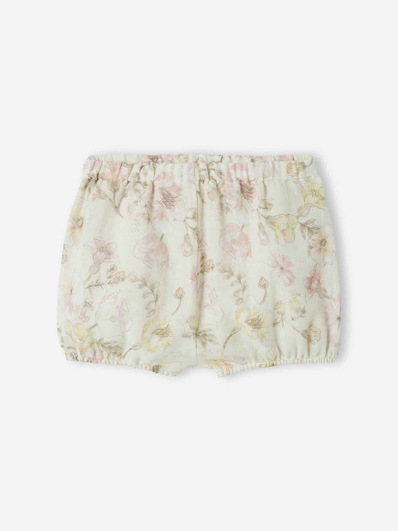 Vertbaudet Feestelijke Babyshort Van Katoengaas Ecru