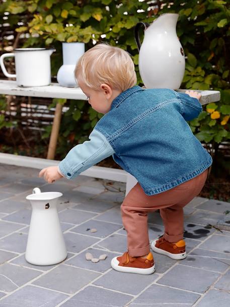 Veste en denim contrasté bébé stone - vertbaudet enfant 