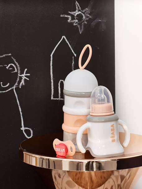 Doseerdozen voor melkpoeder van BEABA Aquablauw/hemelsblauw/grijs+Wit/poederroze/lichtgrijs - vertbaudet enfant 