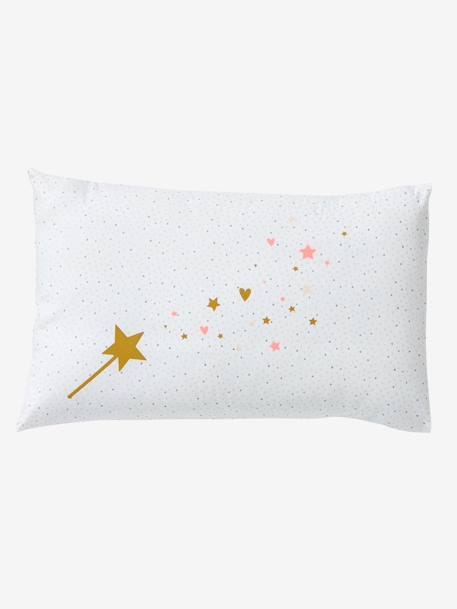 Taie D Oreiller Bebe Feerie Oeko Tex Ecru Rose Linge De Maison Et Decoration