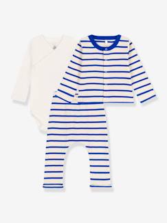 Bébé-Ensemble-Ensemble naissance 3 pièces en coton bio PETIT BATEAU