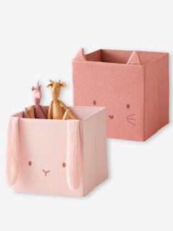 -Set van 2 dierenbakken in katoengaas