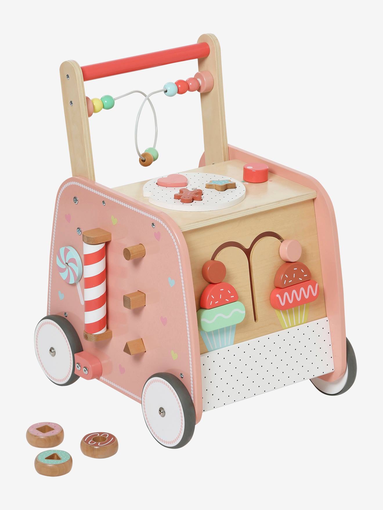 Chariot de marche marchande glaces et gâteaux en bois FSC® - bois, Jouet