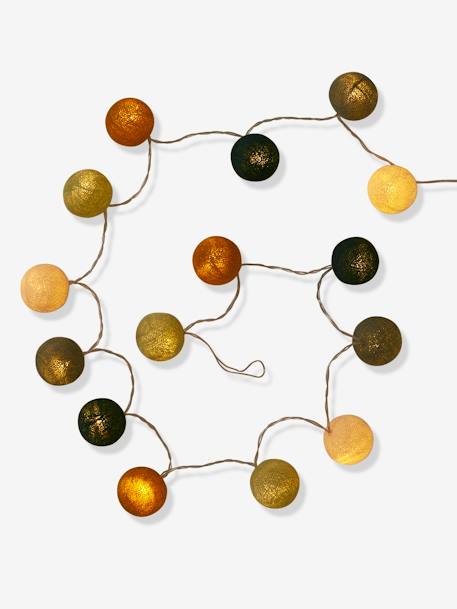 Guirlande boules lumineuse avec interrupteur framboise+rose+vert sauge - vertbaudet enfant 
