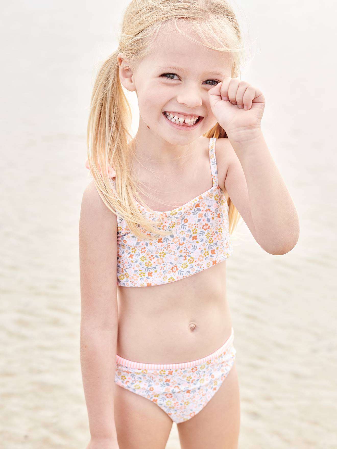 Vertbaudet Omkeerbare Bikini Meisje Koraal