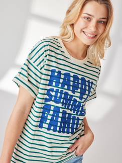 Zwangerschapskleding-Gemengd capsule T-shirt marinière familie