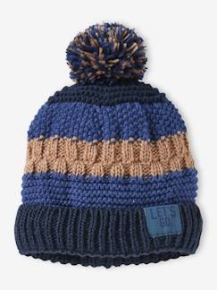 Jongens-Accessoires-Colourblock muts met netpatroon voor jongens