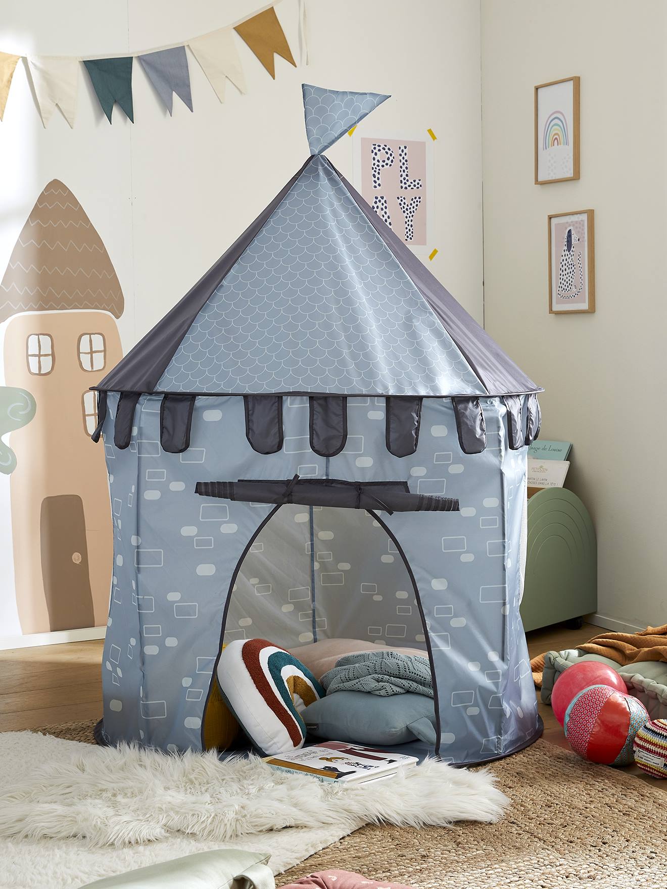 Vertbaudet Speeltent Kasteel Van Stof Blauw