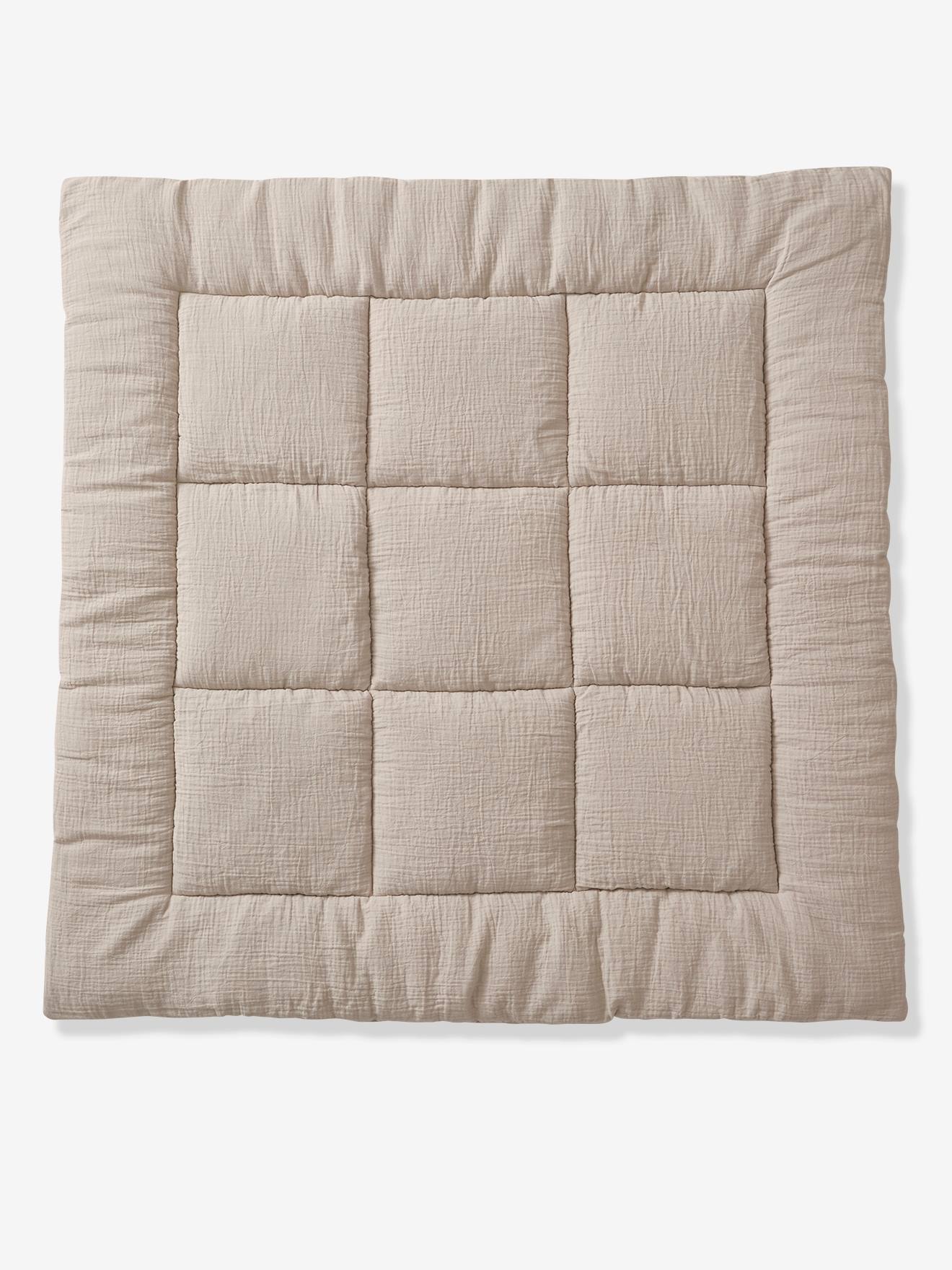 Vertbaudet Effen Bi-materiaal Vloermat / Boxkleed Taupe