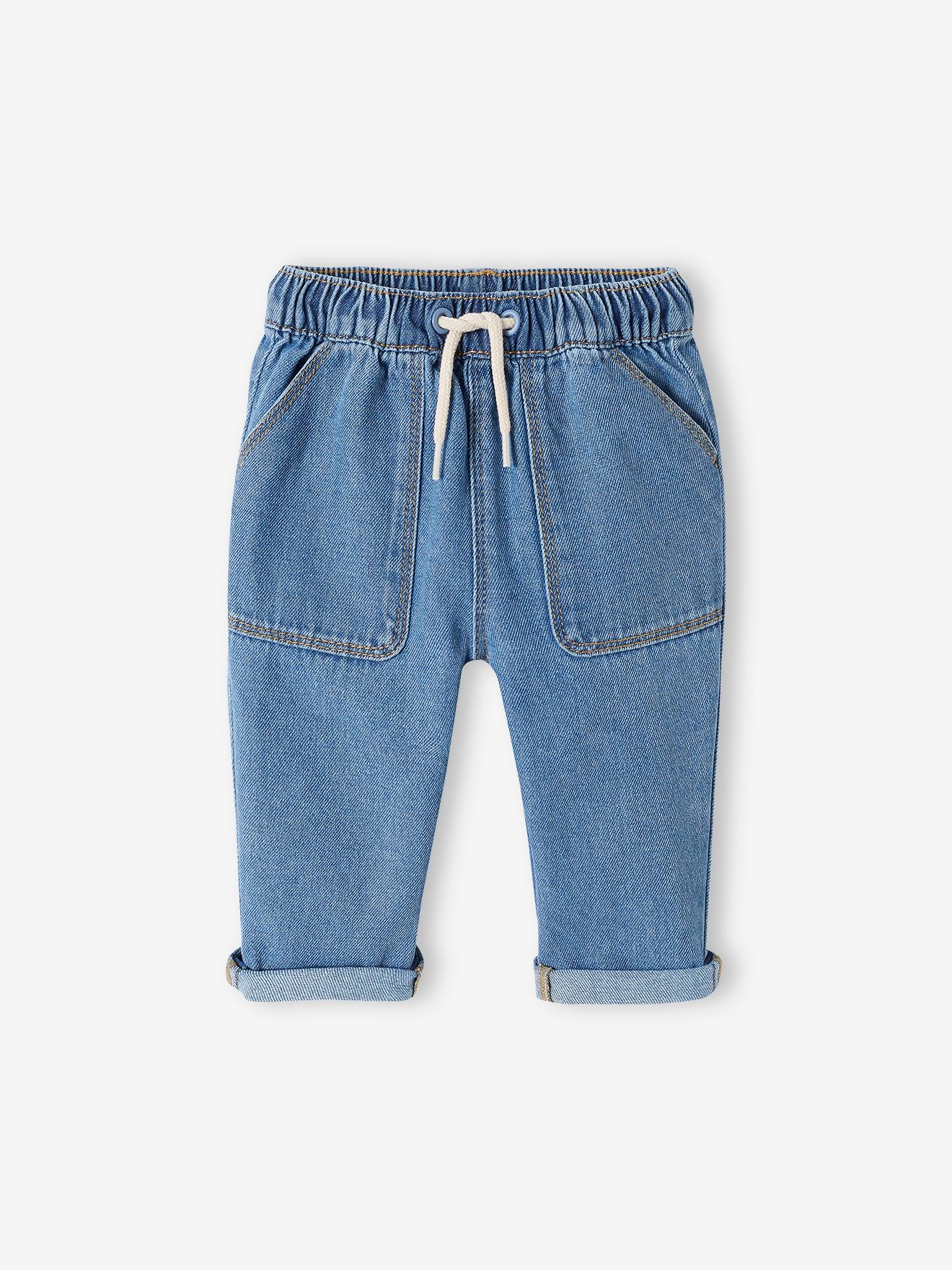 Vertbaudet Babyjeans Met Elastische Taille Stone
