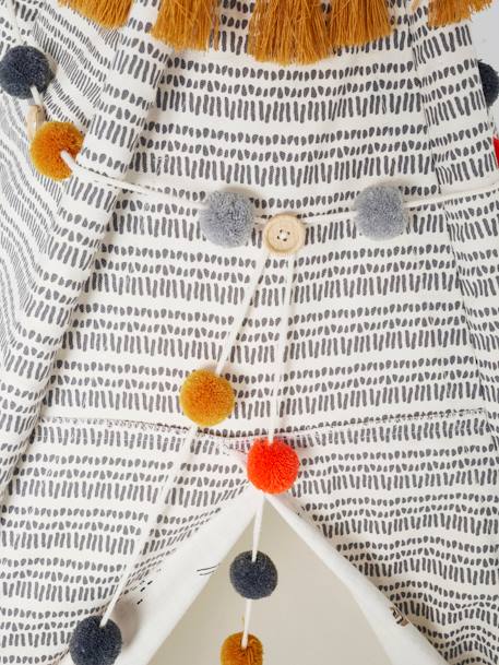 Dubbelzijdige tipi BEDRUKT WIT - vertbaudet enfant 