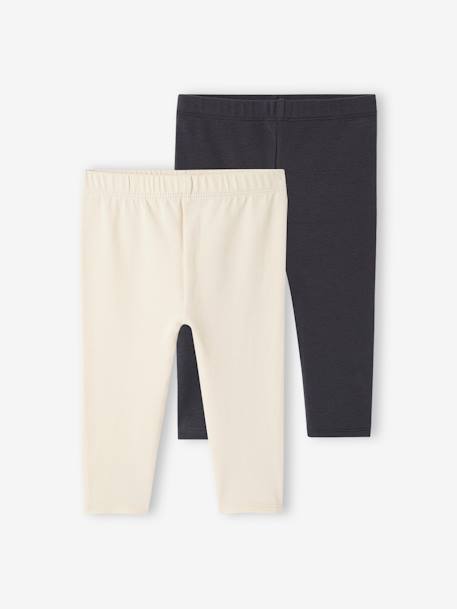 Bébé-Lot de 2 leggings longs bébé fille BASICS