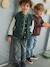Sweat garçon molleton style teddy badge en bouclettes. anthracite+marine+vert émeraude+vert sapin - vertbaudet enfant 