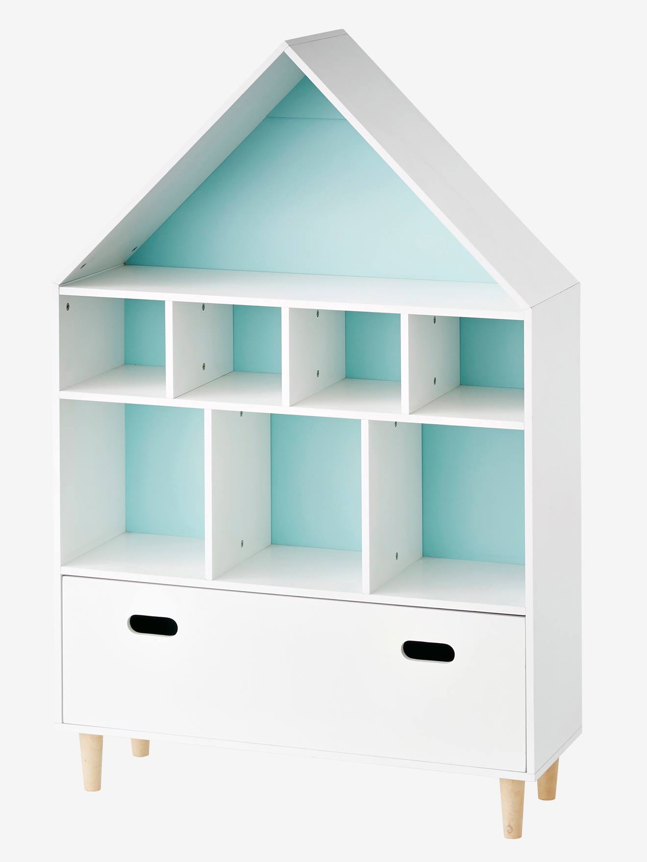 Boîte de rangement enfant HOUSE en forme de maison - Blanc