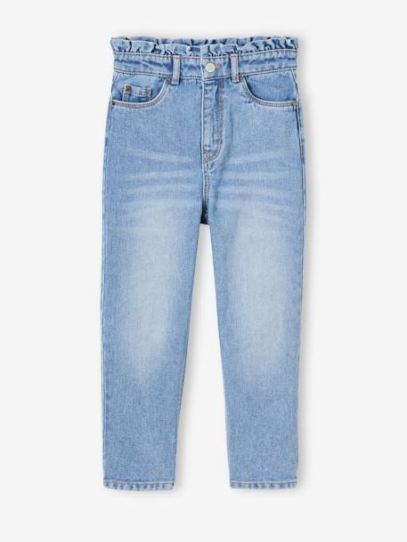 Jean fille mom poches coeur   - vertbaudet enfant