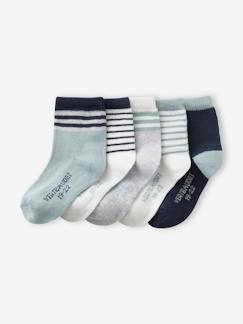 -Lot de 5 paires de chaussettes à rayures bébé garçon