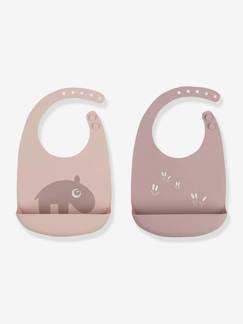 Verzorging-Baby eet en drinkt-Slabbetje-Set van 2 Croco siliconen slabbetjes DONE BY DEER