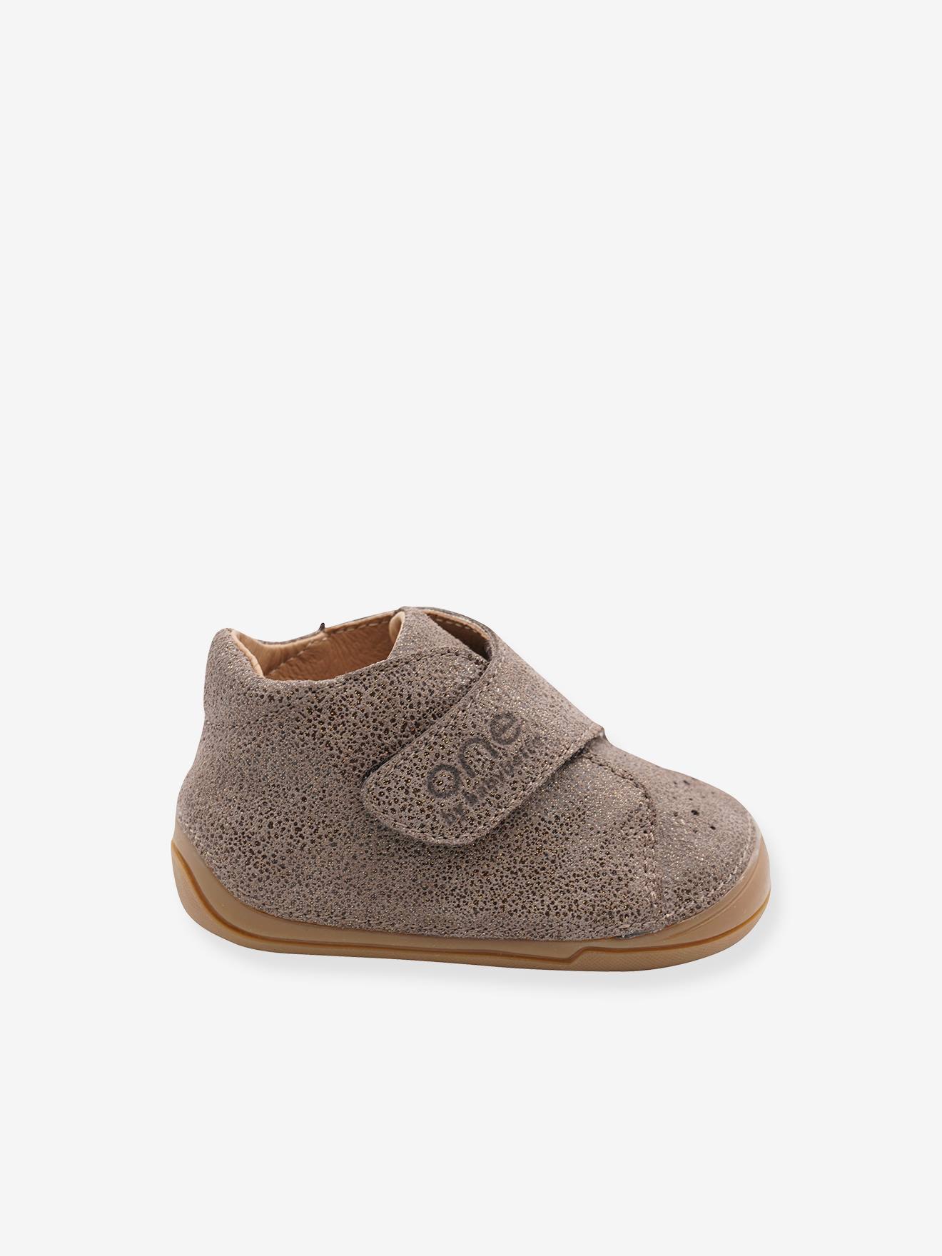 Bottillons scratches cuir bebe 3116B476 Babybotte noisette Chaussures