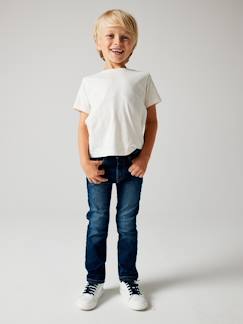 Jongens-Jean-Rechte jeans voor jongens MorphologiK "waterless" met heupomtrek Medium