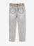 Jean style paperbag et sa ceinture fleurie fille denim brut+denim gris+noir+stone - vertbaudet enfant 