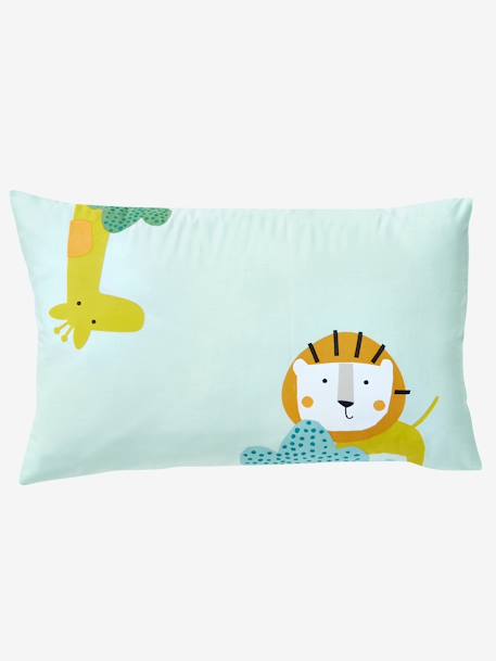 Taie D Oreiller Bebe Jungle Party Oeko Tex Vert Clair Imprime Linge De Maison Et Decoration