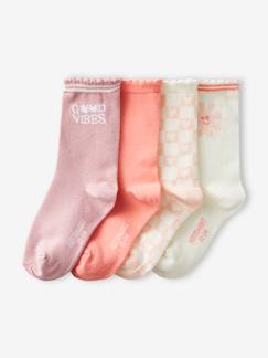 Meisje-Ondergoed-Sokken-Set van 4 paar vintage meisjessokken