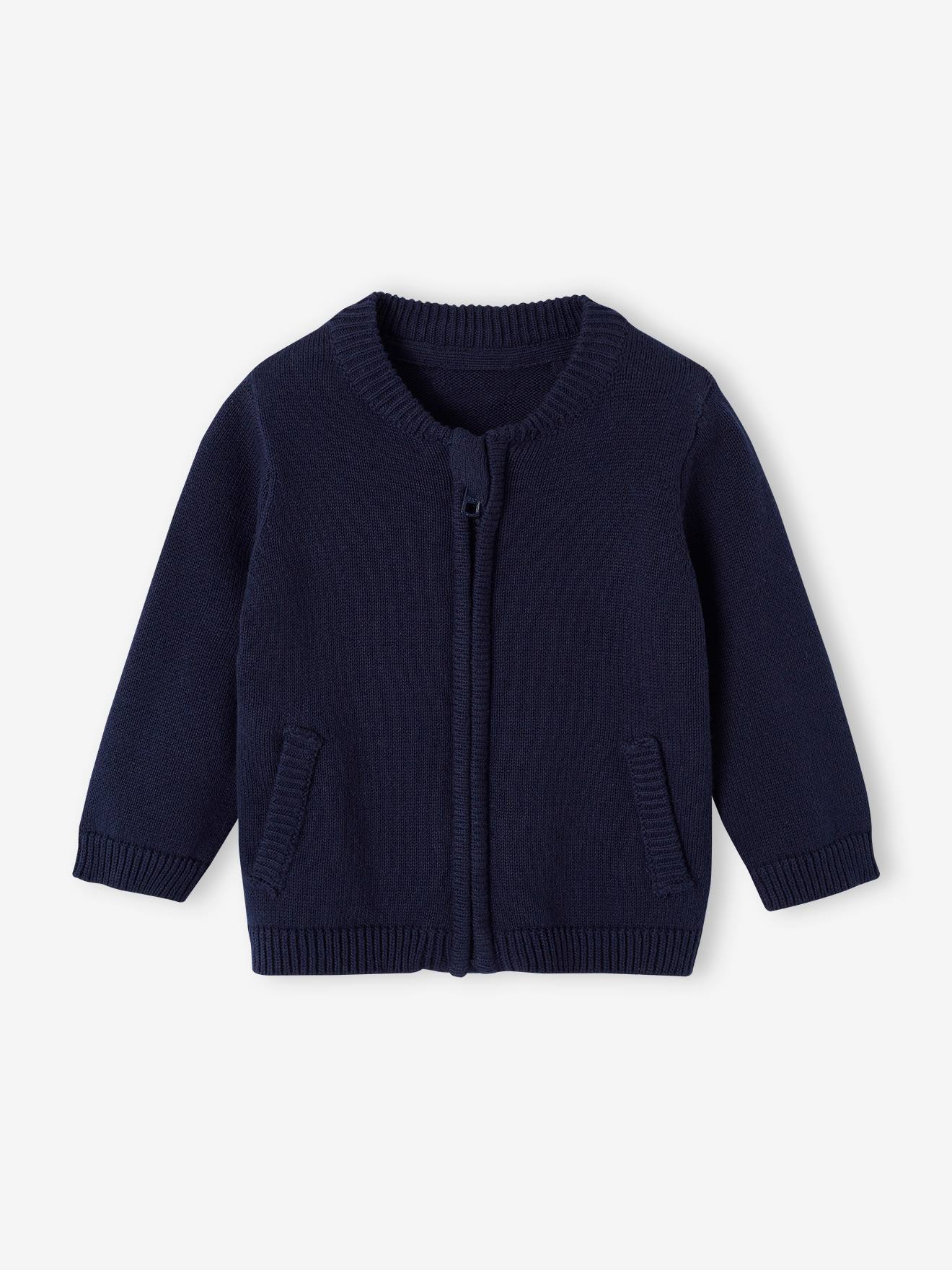 Vertbaudet Teddy-achtig Babyvestje Met Rits Marineblauw