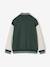 Sweat garçon molleton style teddy badge en bouclettes. anthracite+marine+vert émeraude+vert sapin - vertbaudet enfant 