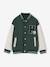 Sweat garçon molleton style teddy badge en bouclettes. anthracite+marine+vert émeraude+vert sapin - vertbaudet enfant 