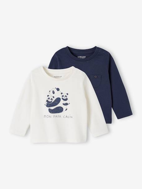 Bébé-Lot de 2 tee-shirts Basics bébé manches longues