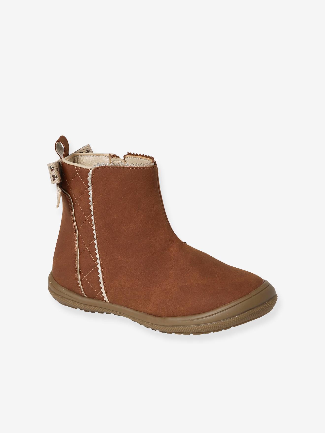 Vertbaudet Meisjeslaarzen Met Rits Kleutercollectie Bruin