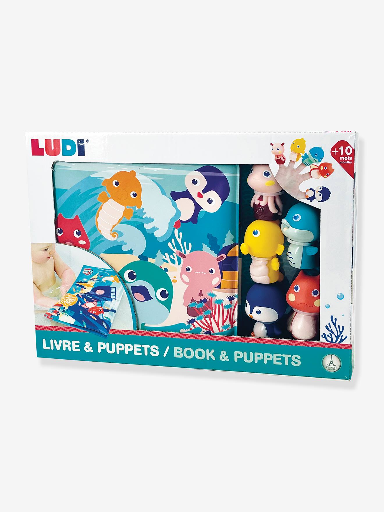 Livre de bain et ses Puppets Mer - Ludi - Boutique BCD JEUX