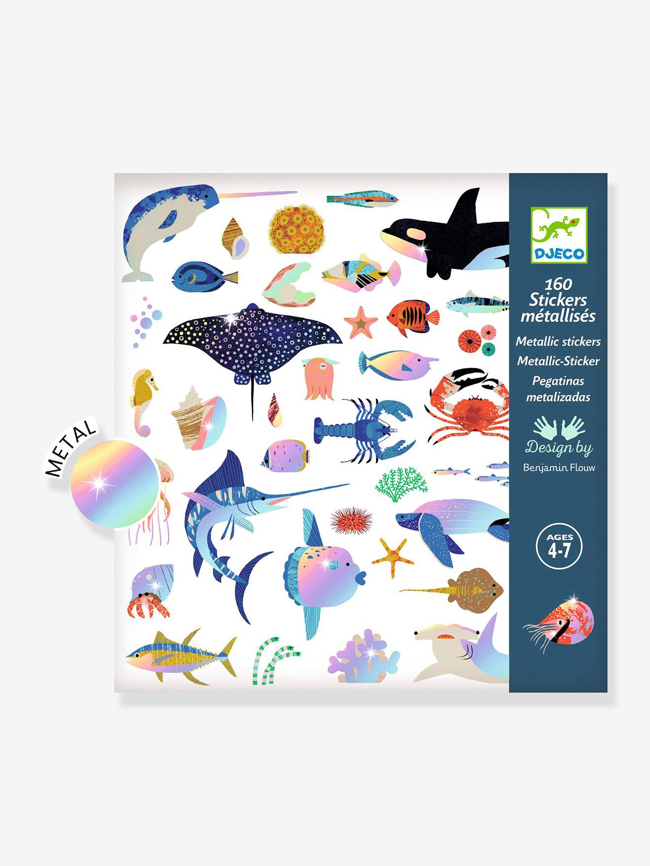 Stickers Oceanen - Djeco Blauw