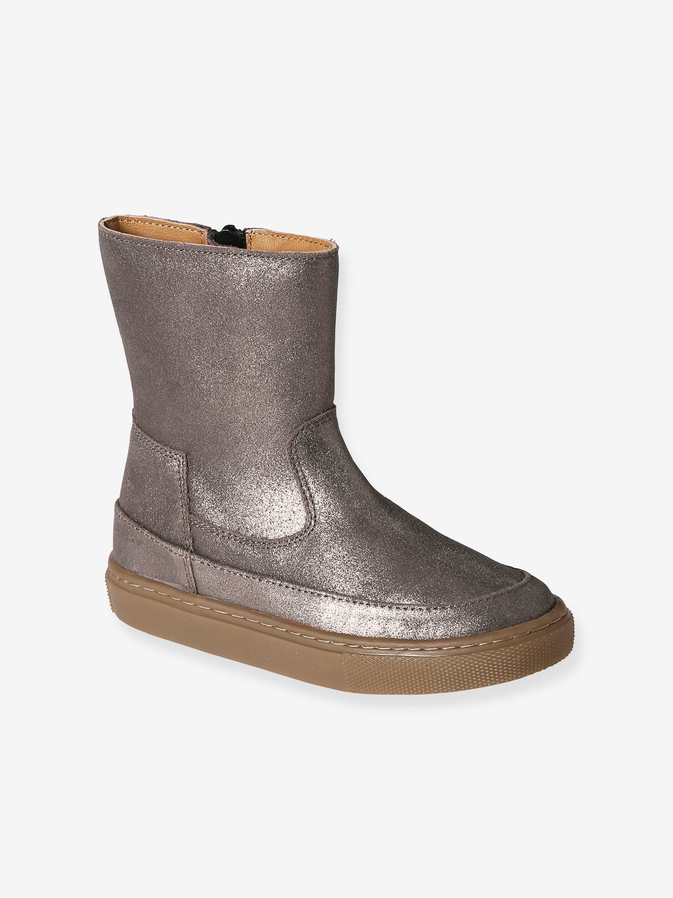 Bottes en cuir fille collection maternelle bronze