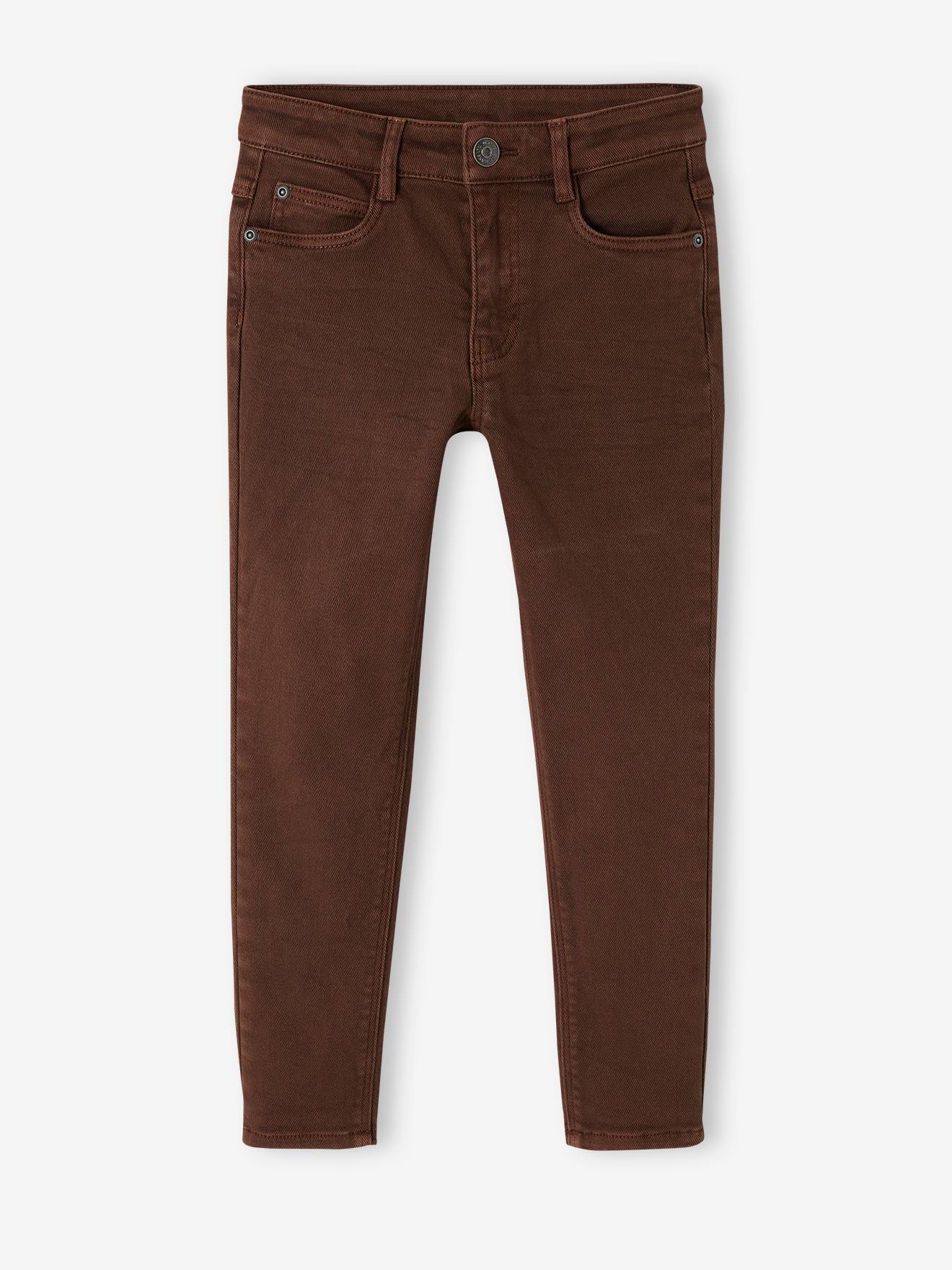 Pantalon Slim Garçon Vertbaudet - Ceinture élastique, Facile à Enfiler - Découpes Genoux, Effet Délavé - 10