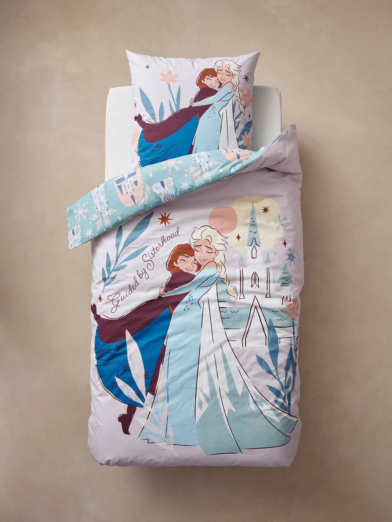 Set Dekbed + Kussensloop Kind Disney® Frozen Ecru